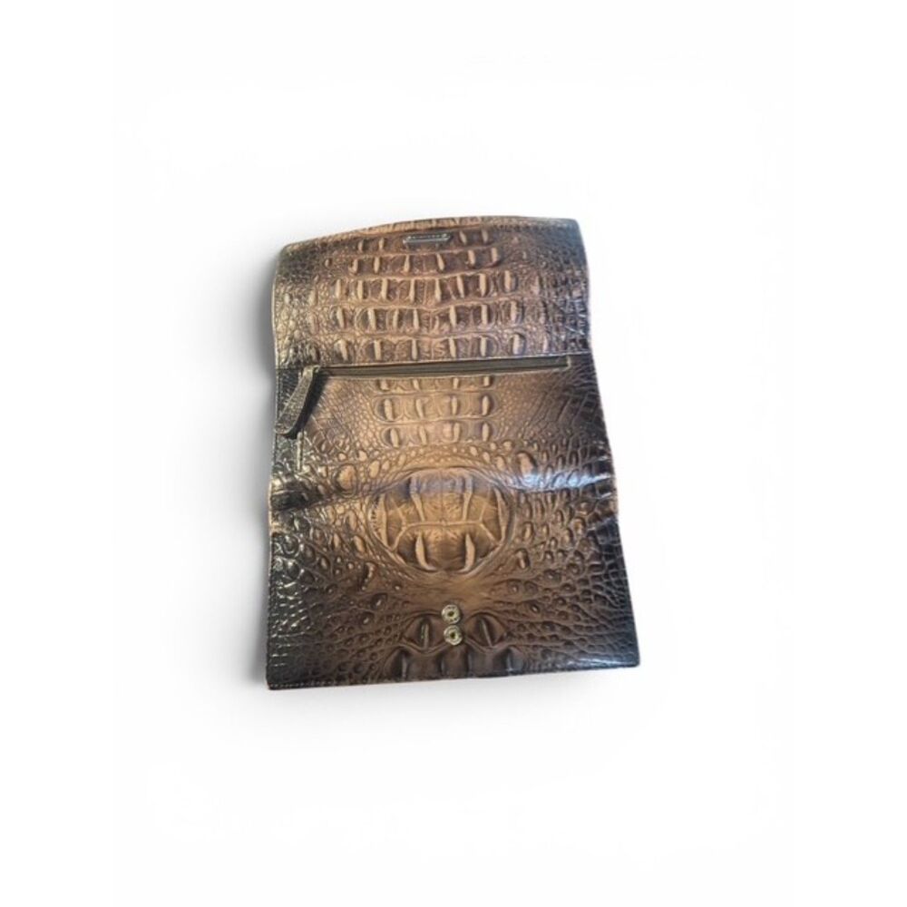 Brahmin Cordelia wallet in Pecan Melbourne embossed leather w/ checkbook cover- - Picture 3 of 4